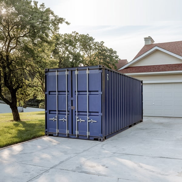 there may be restrictions on storing hazardous materials in residential storage containers, so please inquire about specific guidelines